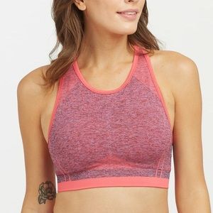 SPANX NWT SpaceDye Coral Punch‎ Sports Bra